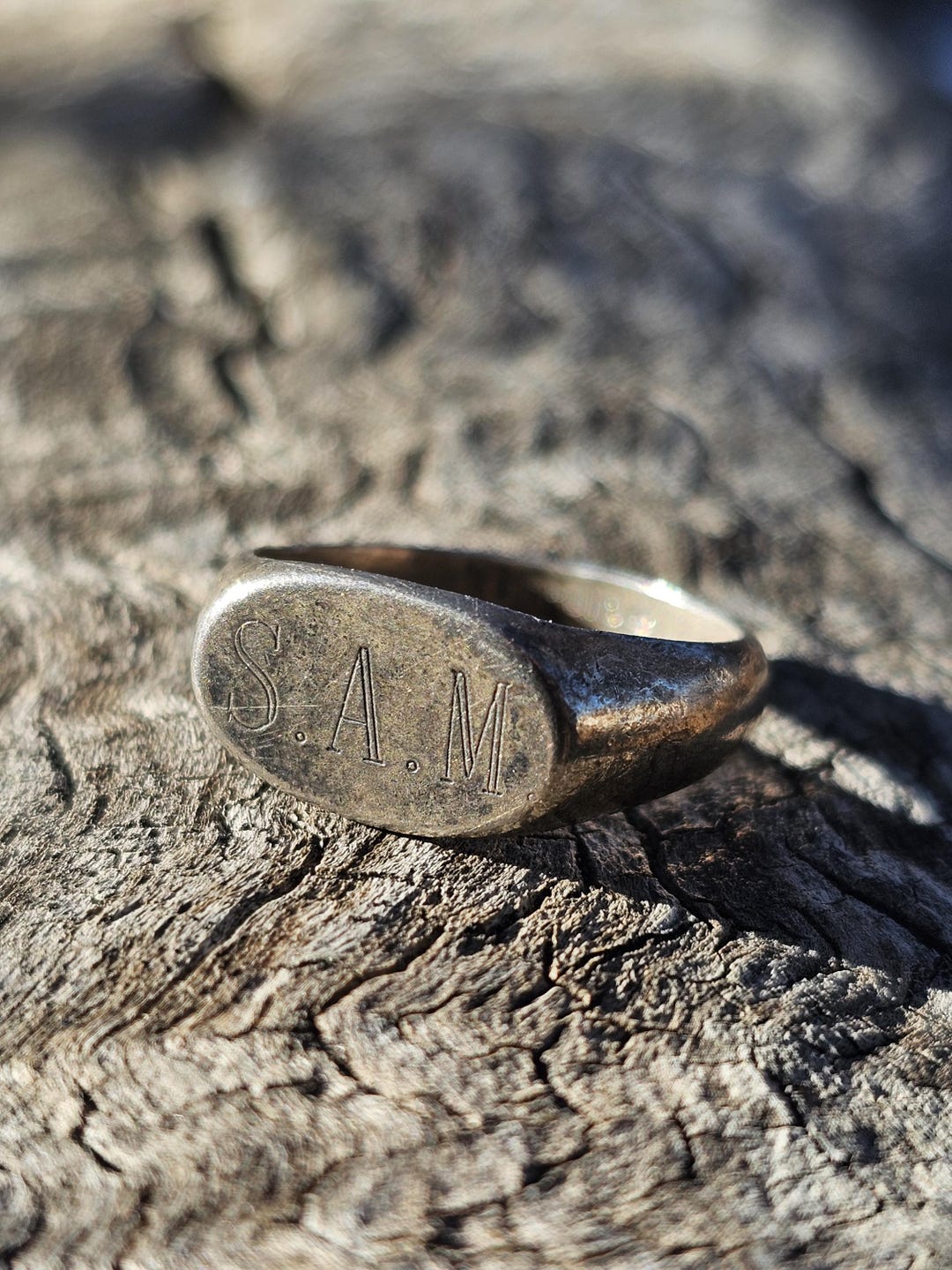 Vintage S.A.M. Signet Sterling Silver Ring - Etsy