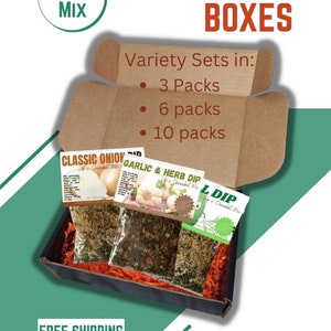 Dip Lovers Gift Box Includes 3 Flavors - Share Your Love - You Select Flavors Includes Free Gift Message to Friend, Family, Coworker, Client