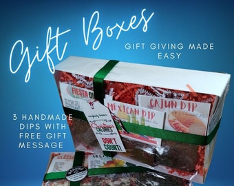 Dip Mix Giftbox Send Personalized Message to Customer, Mother, Bridesmaid or Thankyou Gift. Send to Clients, Coworkers, Boss on Christmas.