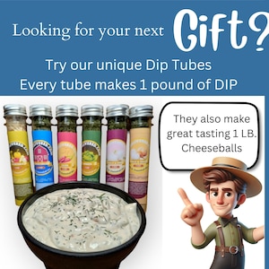 Gourmet Dip Mixes - Seasonings Herbs and Spices - Easy to Prepare Party Snacks Perfect for Game Nights Birthdays Holiday Stockings Gifts