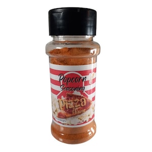 Pizza Flavor Popcorn Seasoning 2.5 oz bottle with shaker lid Spicy flavoring of herbs and seasonings perfect for birthday and holiday gifts