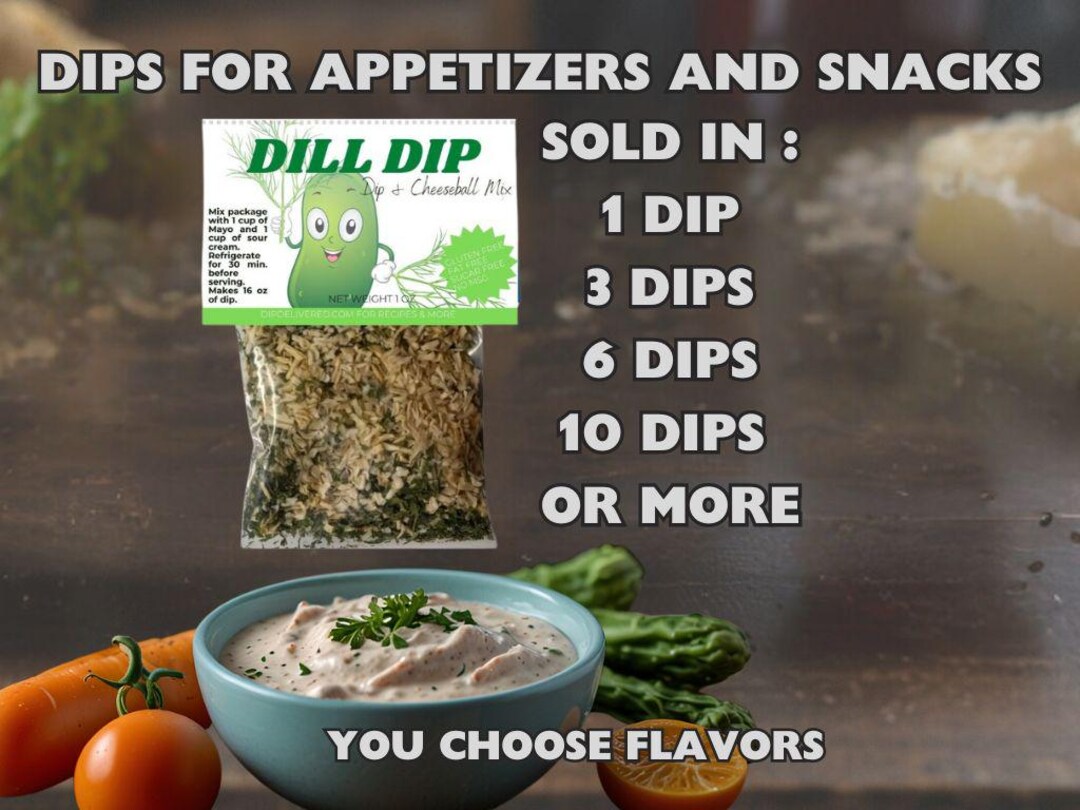 Classic Dill Dry Dip Mix Seasoning Herbs. Party & Appetizer Food ...