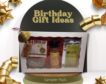 Personalized Gift Box Sets are Customized gifts including Sampler You Choose oil dipping herbs + dip mix blend and Popcorn Seasoning