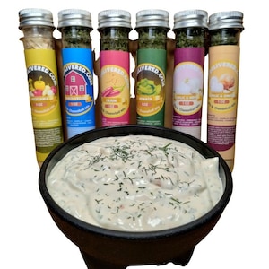 Mezcla de salsas para fiestas y aperitivos. 6 salsas en tubos. Regalo de cumpleaños para hombres o mujeres. Cesta de regalo navideña. Idea de comida. Usted elige los sabores.