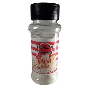 Pina Colada Popcorn Seasoning 2.5 oz bottle with shaker lid Spice flavoring of herbs and seasonings perfect for birthday and holiday gifts
