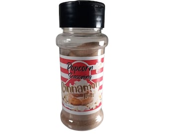Cinnamon Rolls Popcorn Seasoning 2.5 oz bottle with shaker lid Spice flavoring of herbs and seasoning perfect for birthday and holiday gifts