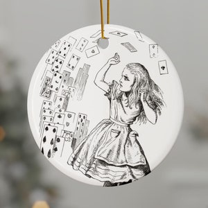 Alice in Wonderland Ornament | Vintage Style | Fairytale | Christmas Ornaments | Two Sided Print | Victorian Holiday Decor | Gift For Friend