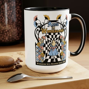 Vintage Alice in Wonderland 15 oz. Mug | Alice in Wonderland Mug | Retro Mug | Psychedelic | Wonderland Aesthetic | Gift for Friend