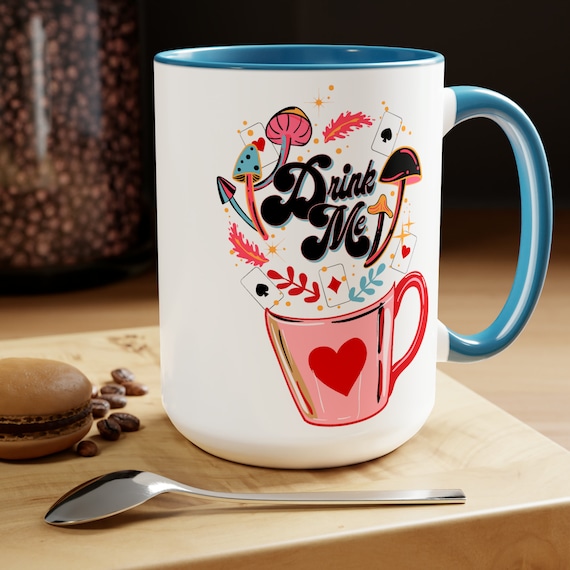 Drink Me 15 Oz. Mug | Alice in Wonderland Mug | Coffee Lover | Retro |  Vintage | Party Mug | Shower | Birthday | Wedding Favors | Boho Mug - Etsy