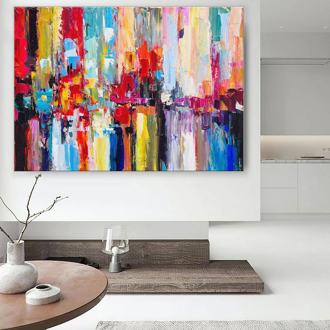 Original Modern Abstract Painting, Large Acrylic Oil Painting on Canvas ...