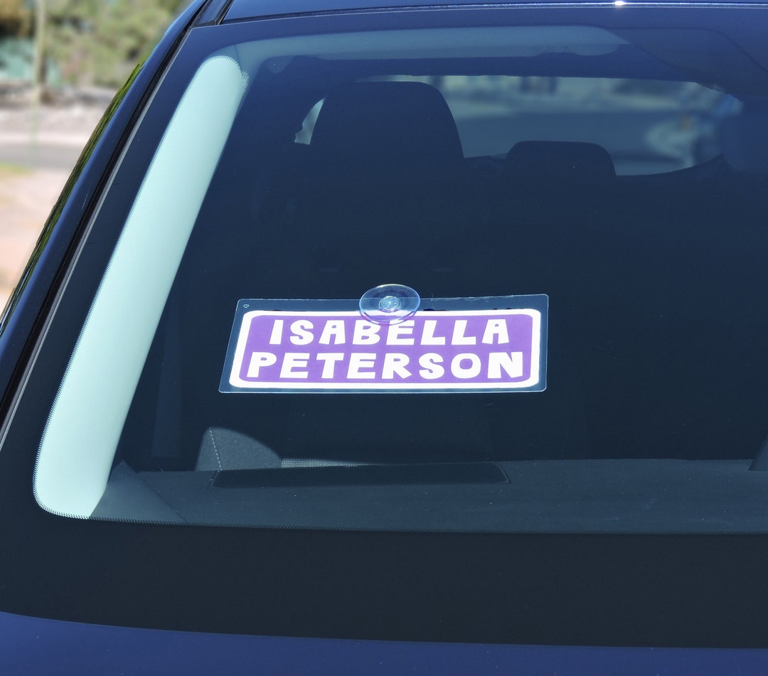 Small Student Pickup Signs Car Rider Tags Student Name Tags Carpool