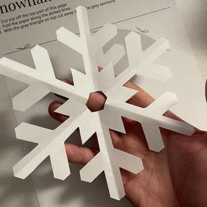 Modello di ritaglio di fiocco di neve stampabile (modello PDF)