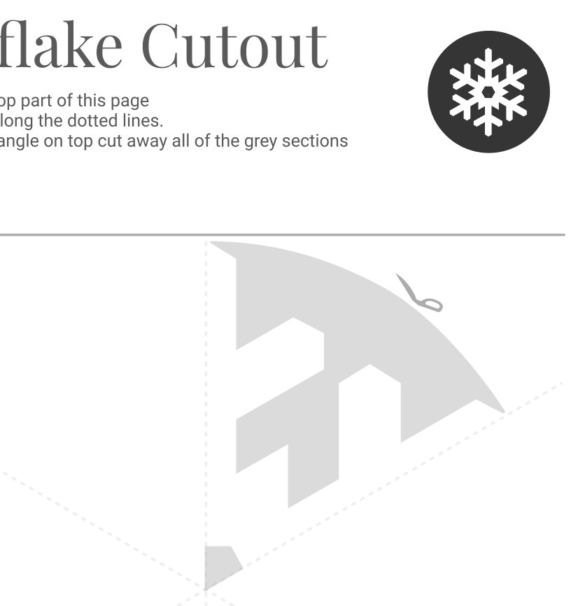 Printable Snowflake Cutout Template (PDF Pattern) - Etsy