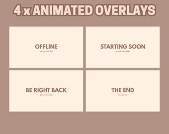Animated Twitch Screens, Simple Stream Overlay (MP4, JPG)