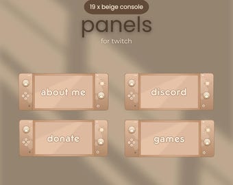 Twitch Panels: Beige Console | Stream Graphics for Streamers