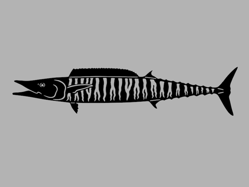 Wahoo Sticker Wahoo Sticker, Detailed Silhouette, Vinyl Decal, Fish Sticker, Ono ...