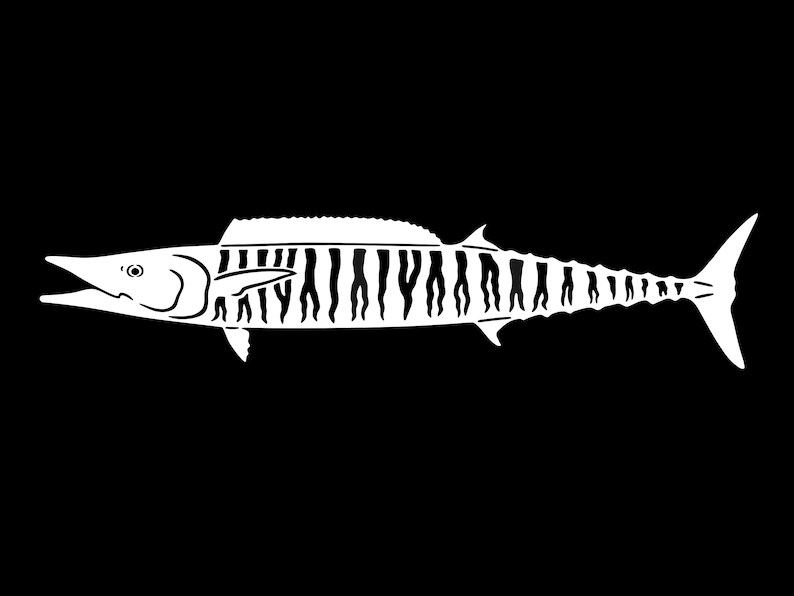 Wahoo Sticker Wahoo Sticker, Detailed Silhouette, Vinyl Decal, Fish Sticker, Ono ...