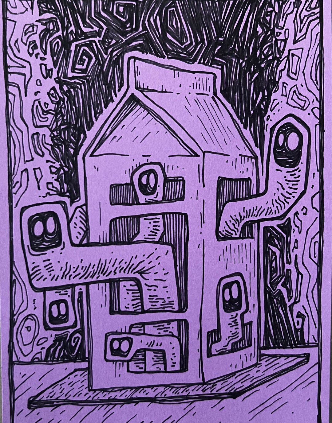 Automatic Sketch : Milk Carton With Strange Worm Creatures. Surreal ...