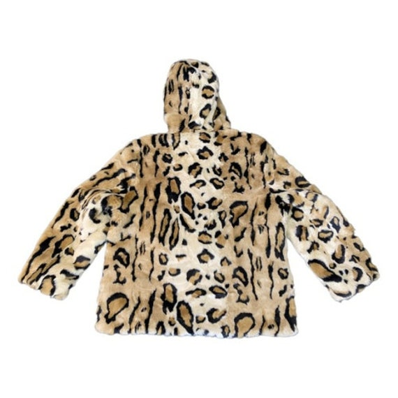 Calvin Klein Cheetah Hooded Bomber Coat Jacket XL - image 3