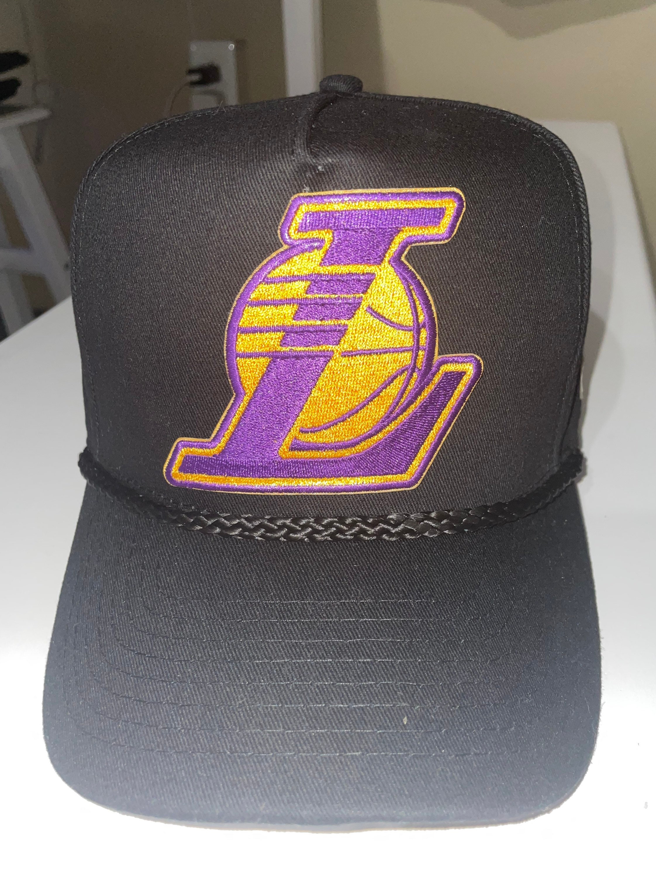 RARE Custom Los Angeles Lakers Hat Snapback Retro Logo Kobe 