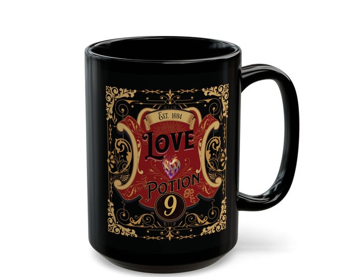 Featured listing image: Love Potion #9, Ceramic15 oz. Cup for Coffee, Tea or Your Favorite Brew Perfect For Halloween or any special occasion!