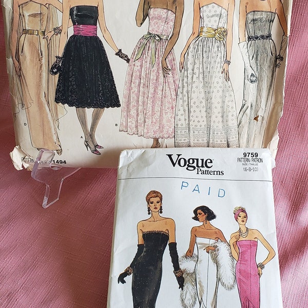 Vintage Vogue Sewing Pattern Etsy