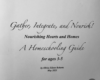 Cycle 3 preschool gentle classical homeschool plans