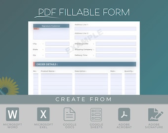 PDF Fillable Form