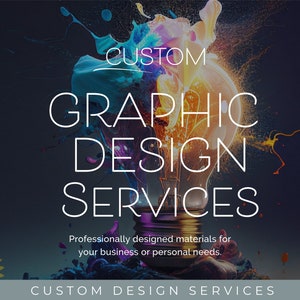 Servicios de diseño gráfico, servicios personalizados