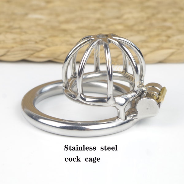 Customization Small Chastity Cage Stainless Steel Short Penis Cage Male Penis Restraint Lock for Man