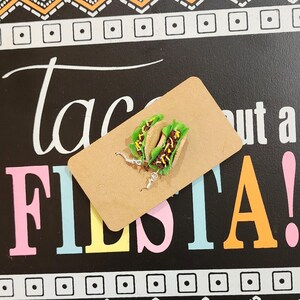 Handmade Taco Dangle Earrings
