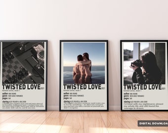 Twisted Love Polaroid Poster, Aesthetic Book Poster, Twisted Series, Ana Huang, Book Art, Book Wall Art, Digital Download