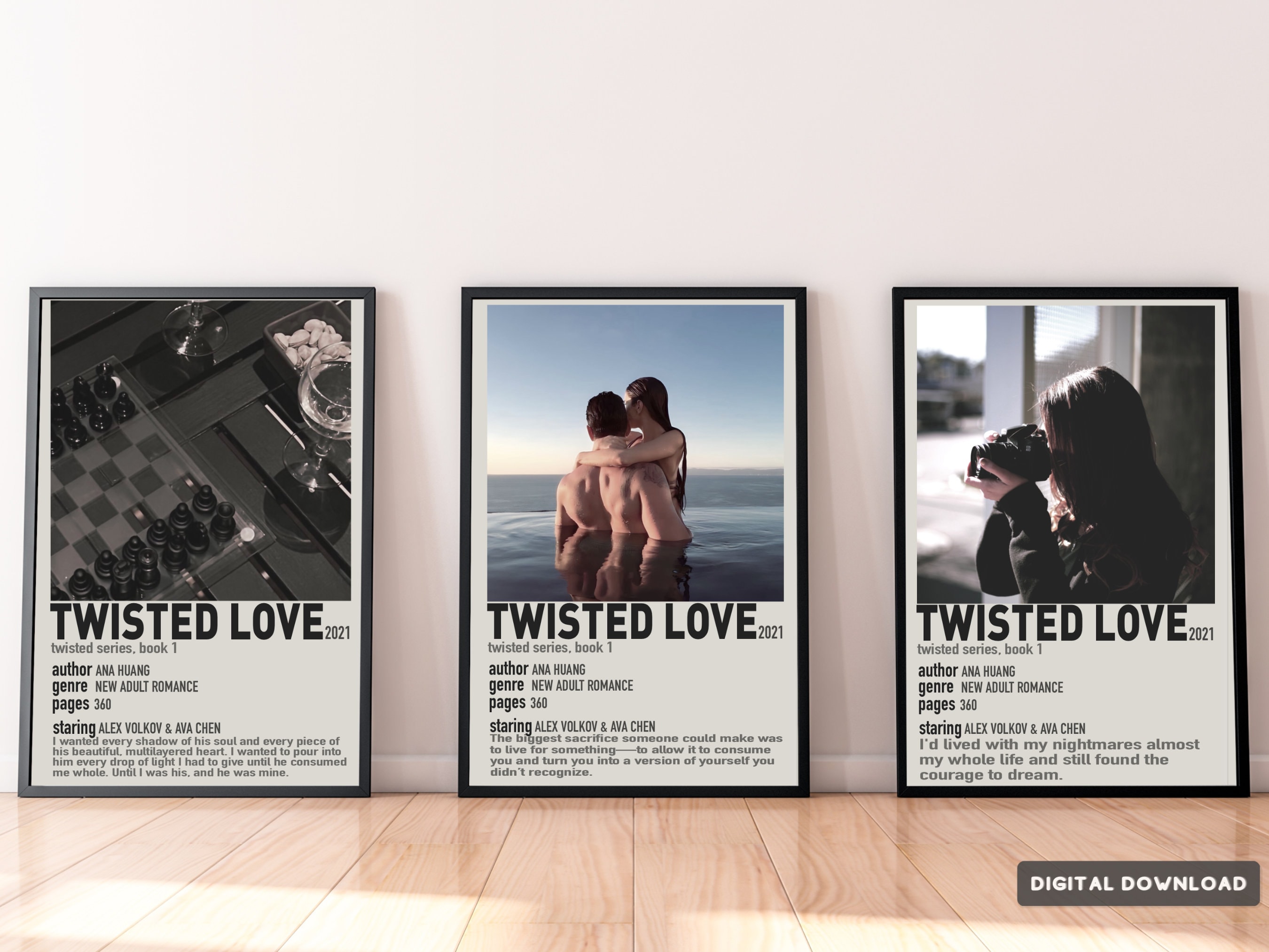 Twisted Love de Ana Huang Poster Descarga digital, Poster, Wall