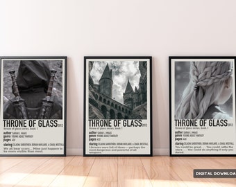 Throne of Glass Polaroid Poster: Sarah J Maas Book Art (Digital Download)