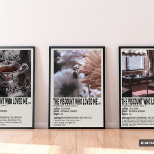 The Viscount Who Loved Me Polaroid Poster, Book Poster, Booktok, Bridgerton, Julia Quinn, Book Art, Book Wall Art, Digital Download