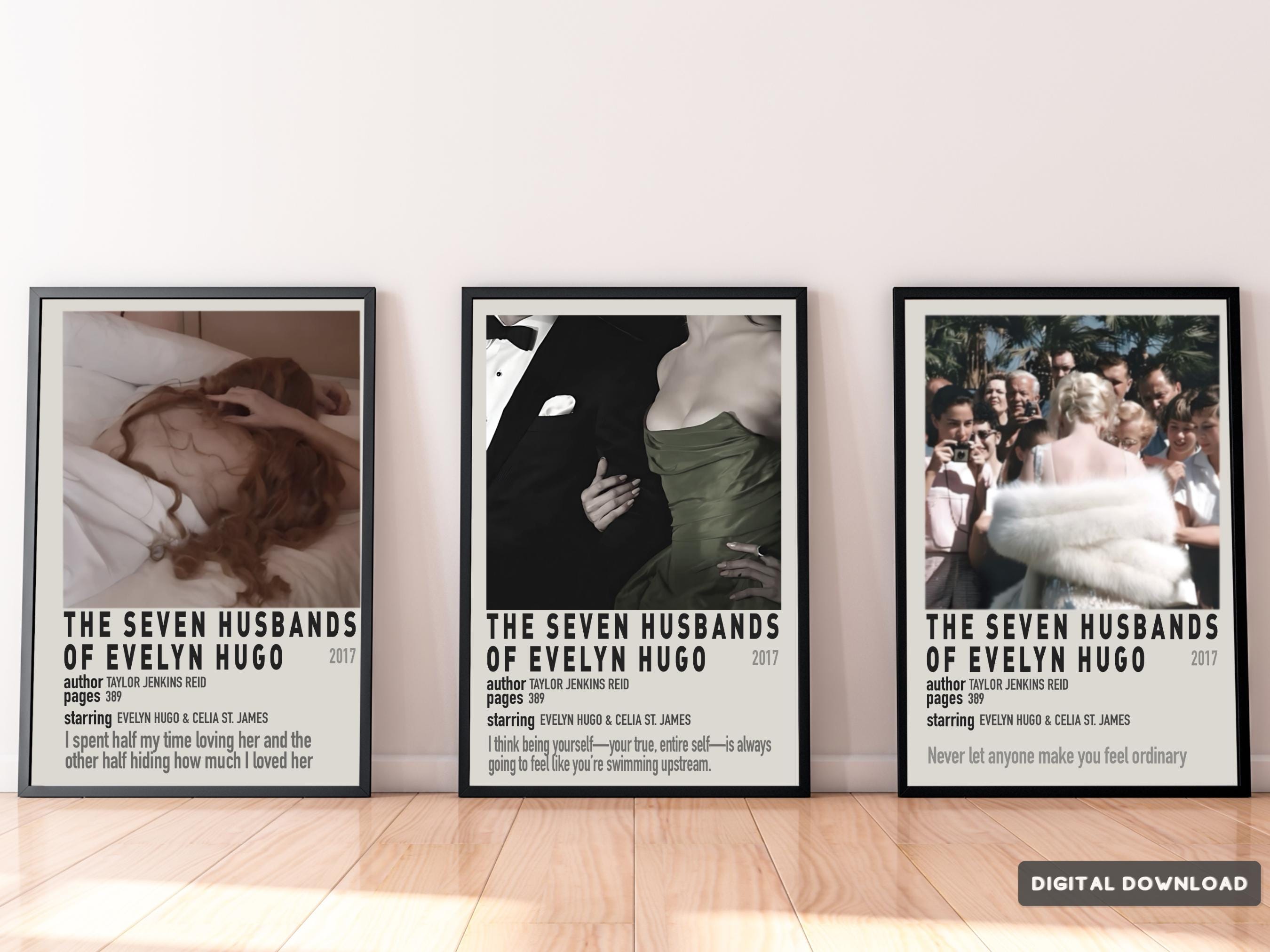 The Seven Husbands of Evelyn Hugo Polaroid Poster, Aesthetic Book Poster, Taylor Jenkins Reid, Book Art, Book Wall Art, Digital Download