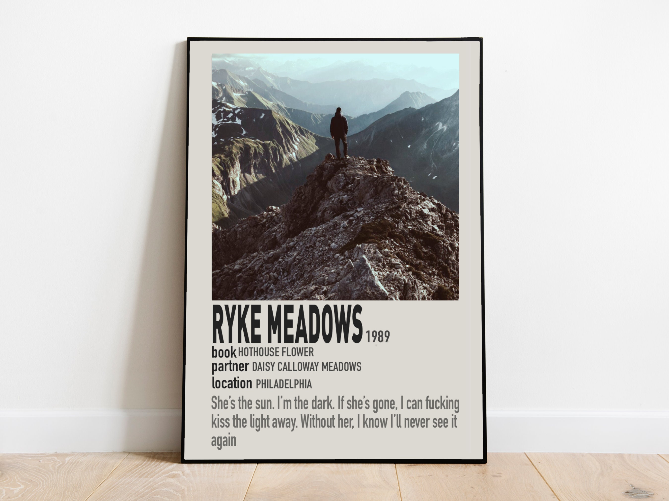 Hothouse Flower Polaroid Poster, Aesthetic Book Poster, Ryke Meadows