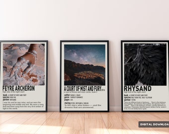 A Court of Mist and Fury Polaroid Poster: Rhysand, Feyre (Digital Download)