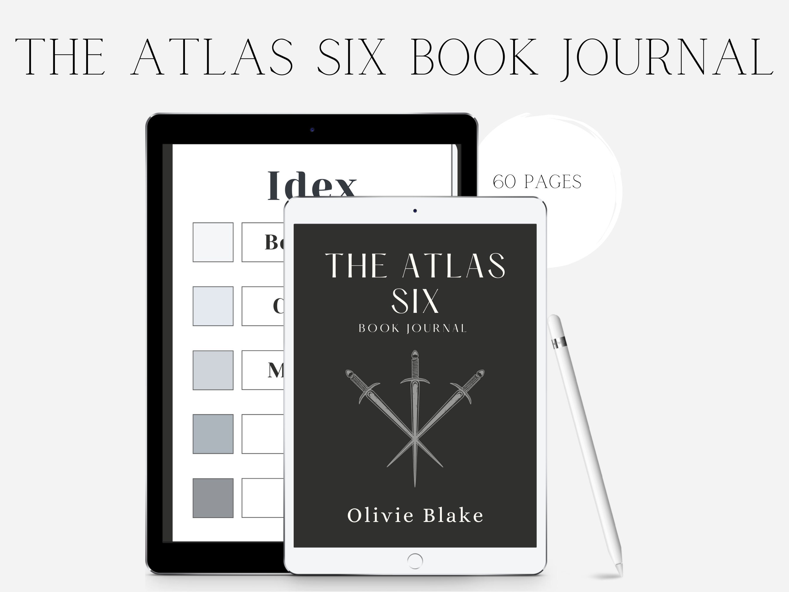 The Atlas Six Book Journal, Reading Journal, Digital Reading Journal,  Inspired by Olivie Blake, the Atlas Paradox, Digital Downloadactive 