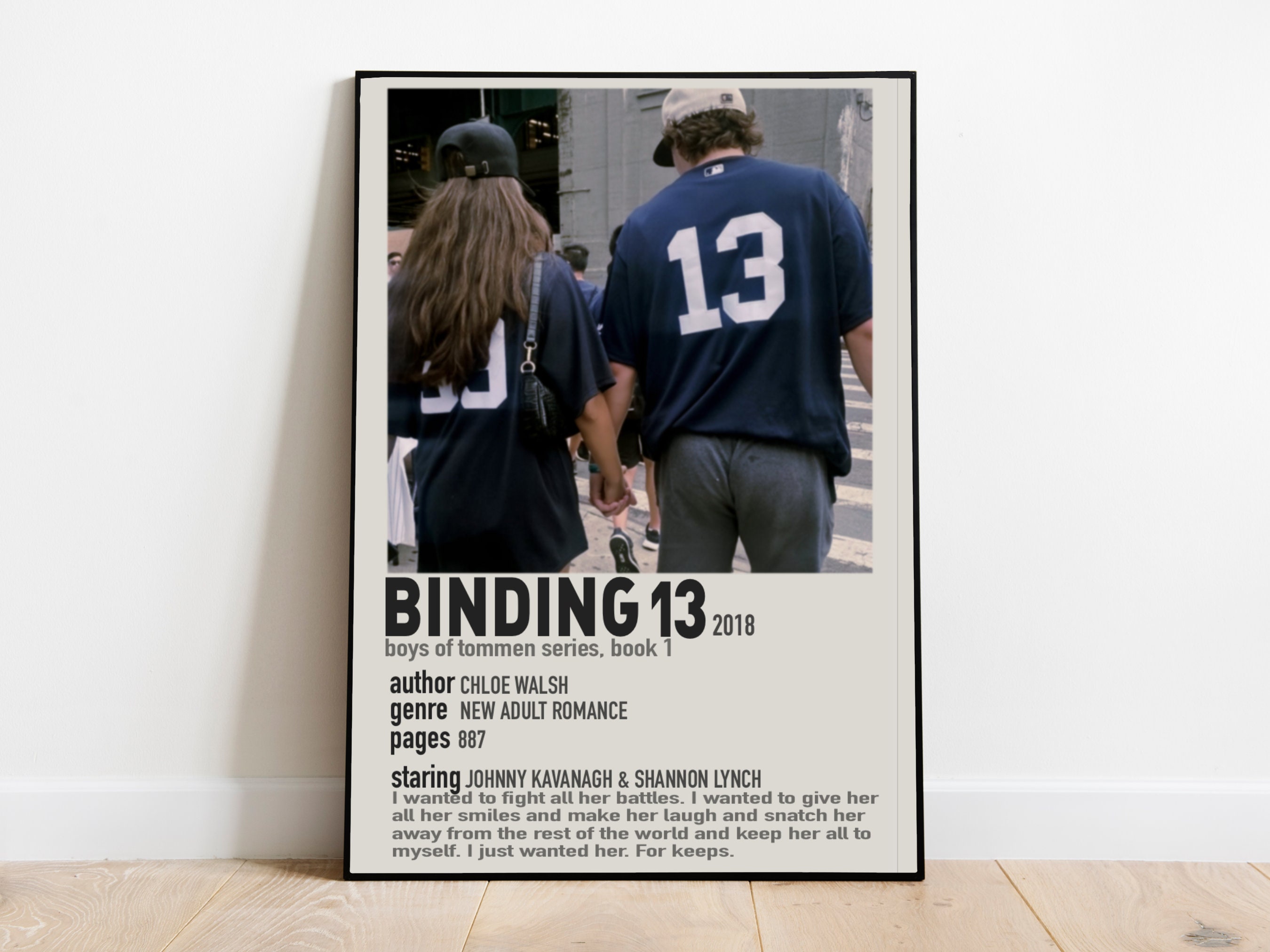 Binding 13 Polaroid Poster 2, Boys of Tommen, Johnny Kavanagh, Shannon  Lynch, Chloe Walsh, Book Fan Art, Digital Download 