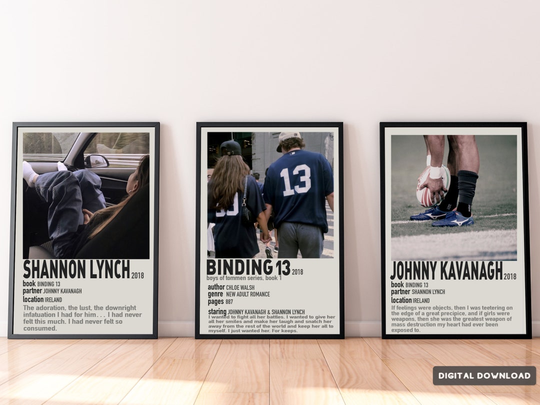 Binding 13 Polaroid Poster 2, Boys of Tommen, Johnny Kavanagh, Shannon  Lynch, Chloe Walsh, Book Fan Art, Digital Download 