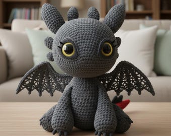 Toothless Dragon Amigurumi Crochet Pattern (PDF Pattern)