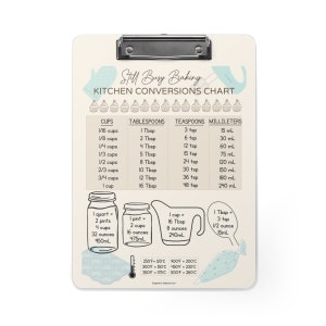 Still Busy Baking Kitchen Conversion Clipboard
