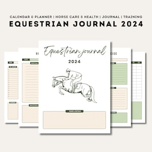 Paardensportplanner | Paardendagboek 2024 | Stalmanager paardengezondheid | Indeling dressuurpiste | Trainingssjabloon | Bindmiddel voor ruiters | Afdrukbaar