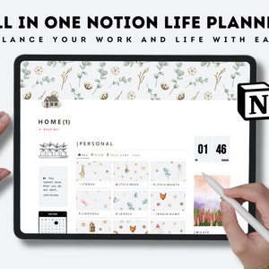 All in One Notion Template, Editable Notion Template, Notion Student Templates, Notion Aesthetic Template, Notion Personal Growth Template