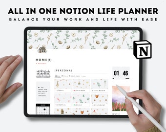 All in One Notion Template, Editable Notion Template, Notion Student Templates, Notion Aesthetic Template, Notion Personal Growth Template
