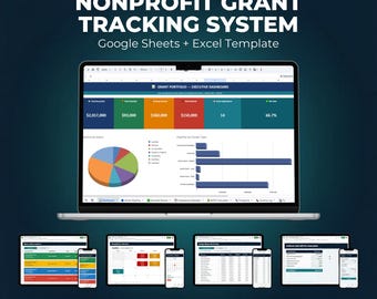 Non-Profit Grant-Tracker-Arbeitsblatt | Excel & Google Sheets | Grants-Vorlage | Grant Schreib-Dashboard | Ordnungskalender