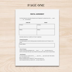 Rental Agreement Template | Editable Lease Contract for Landlords | Printable Residential House Rental Forms | Google Docs, Word & PDF image 4