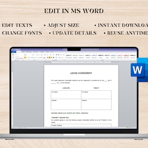 Rental Agreement Template | Editable Lease Contract for Landlords | Printable Residential House Rental Forms | Google Docs, Word & PDF image 8