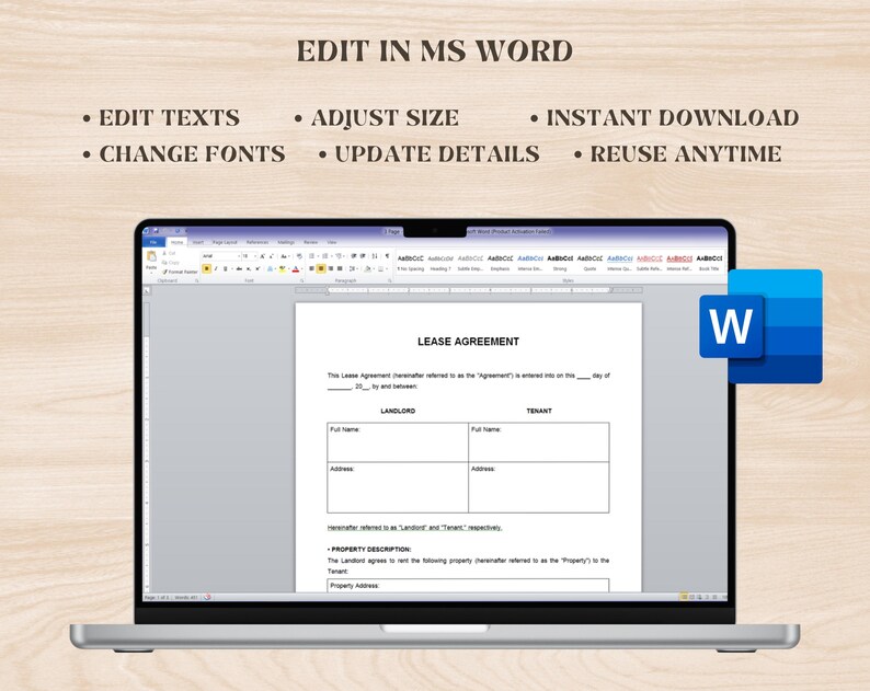 Rental Agreement Template | Editable Lease Contract for Landlords | Printable Residential House Rental Forms | Google Docs, Word & PDF image 8